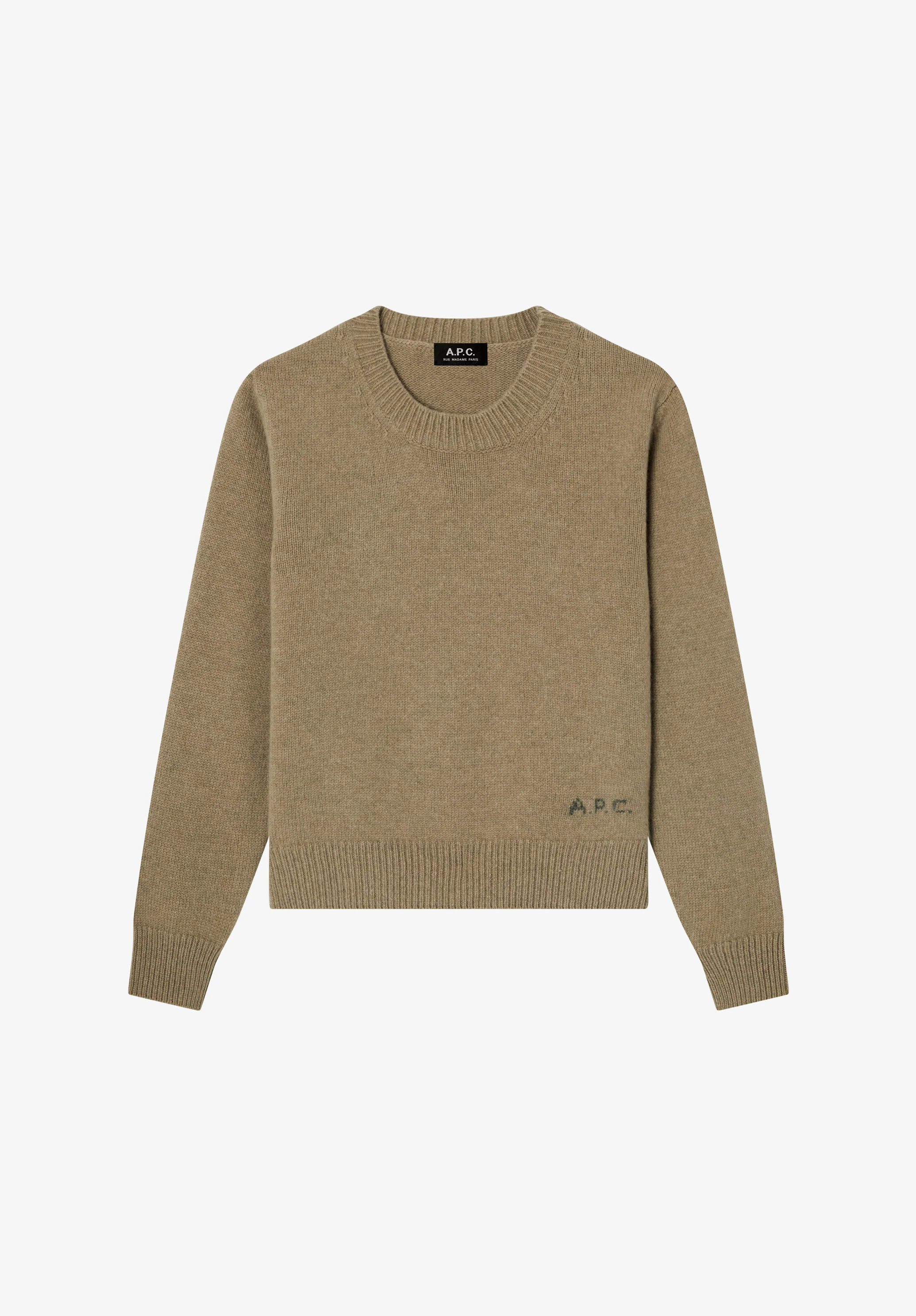 Beige boxy wool sweater