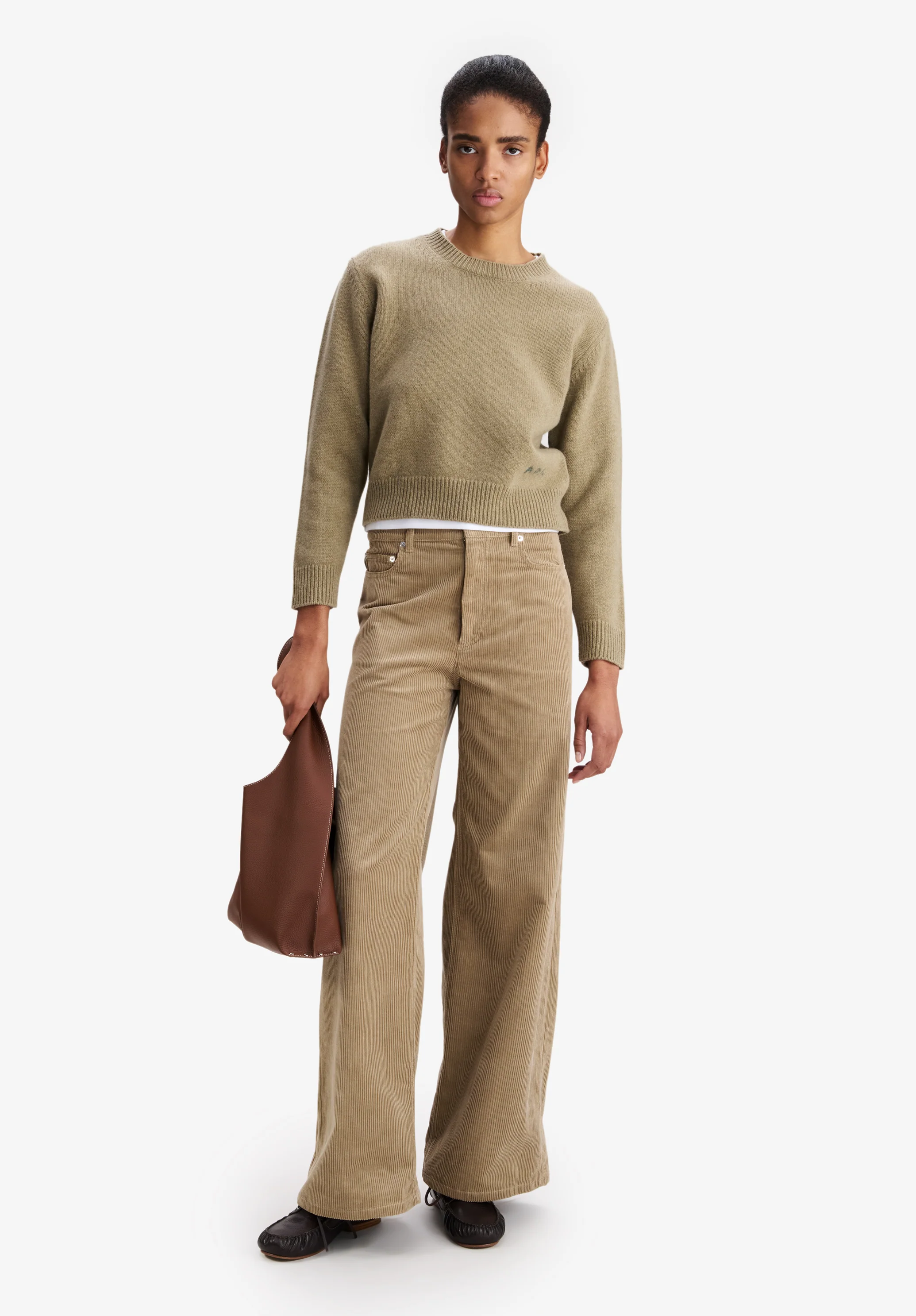 Beige boxy wool sweater - Image 2