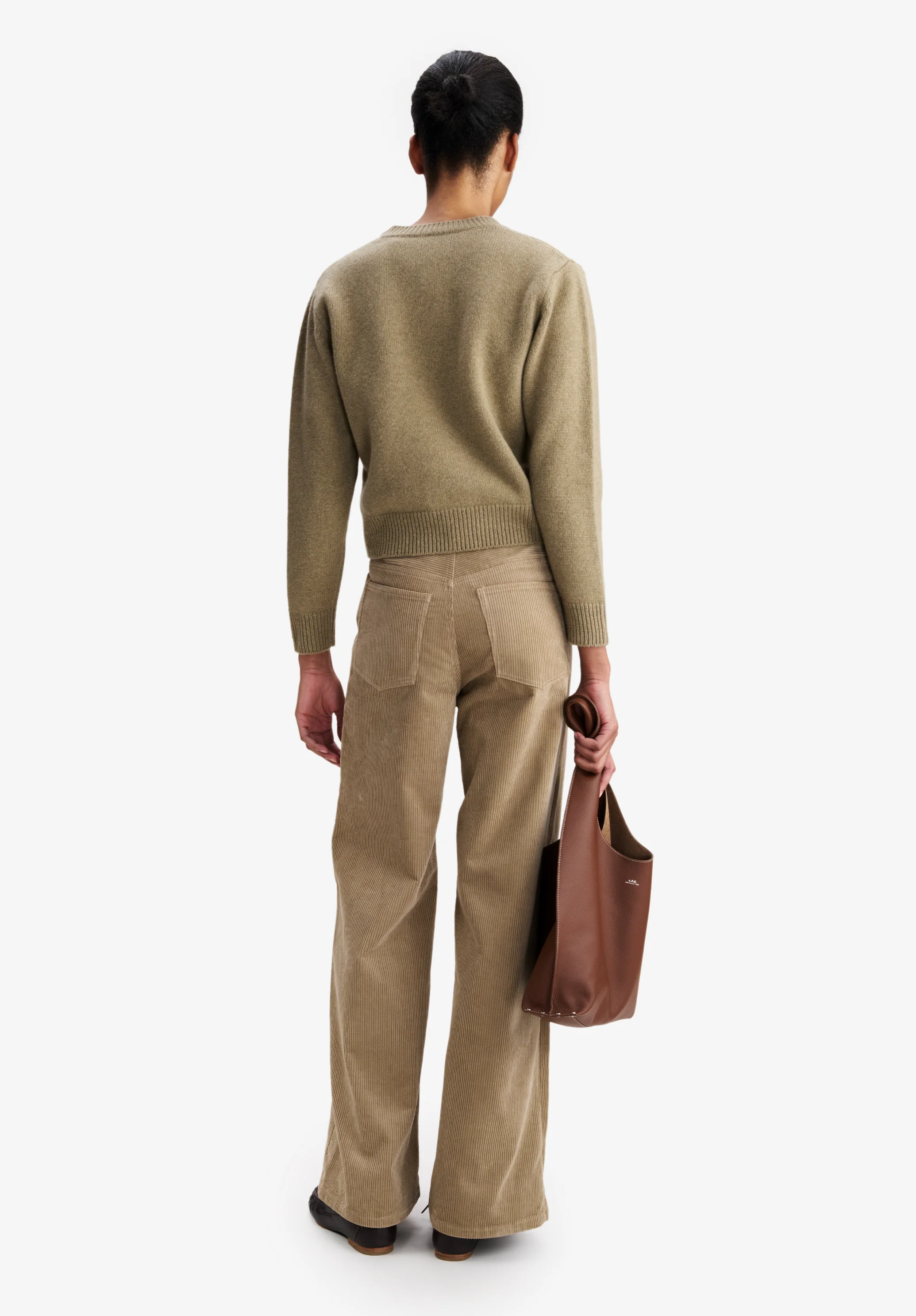 Beige boxy wool sweater - Image 3