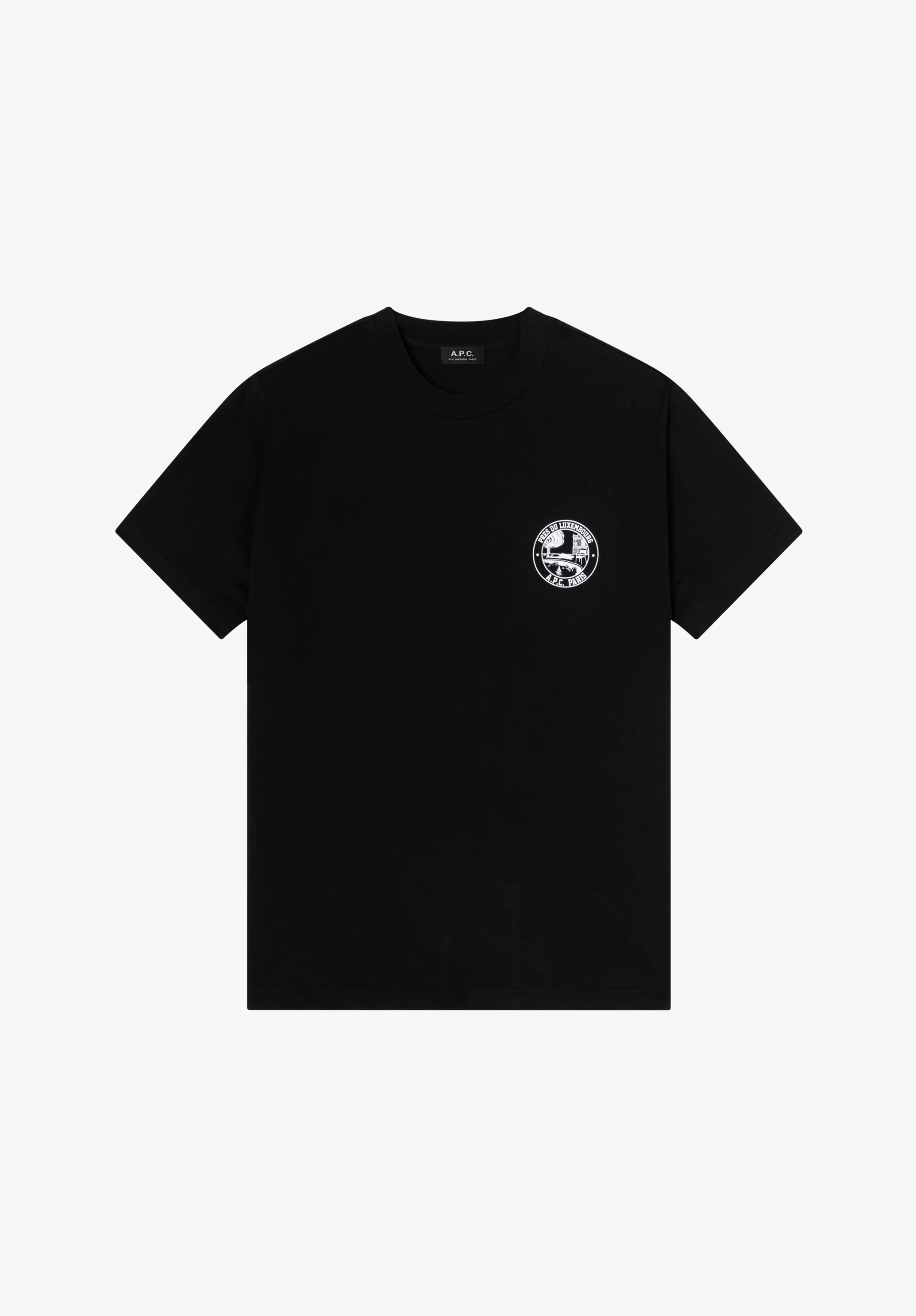 Black t-shirt with garden logo