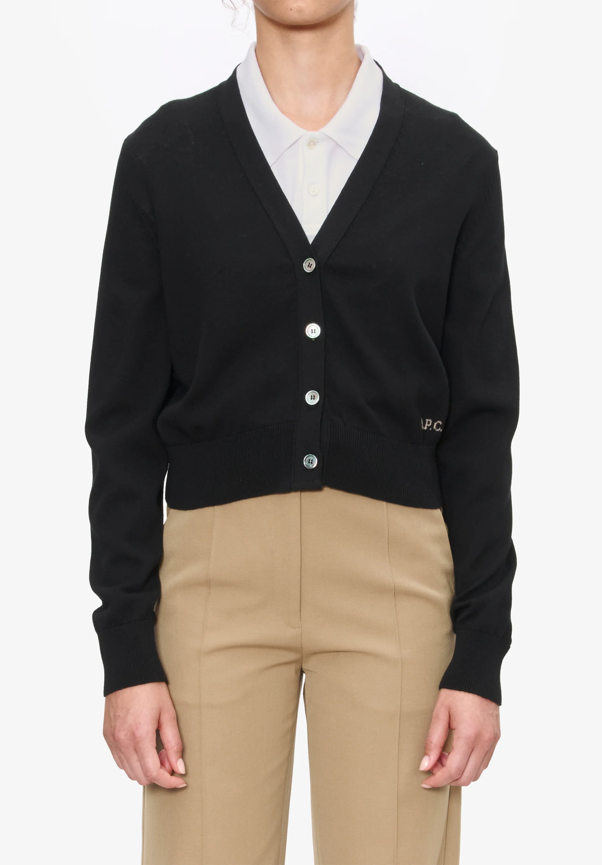 Deep V-neck cardigan - Image 3