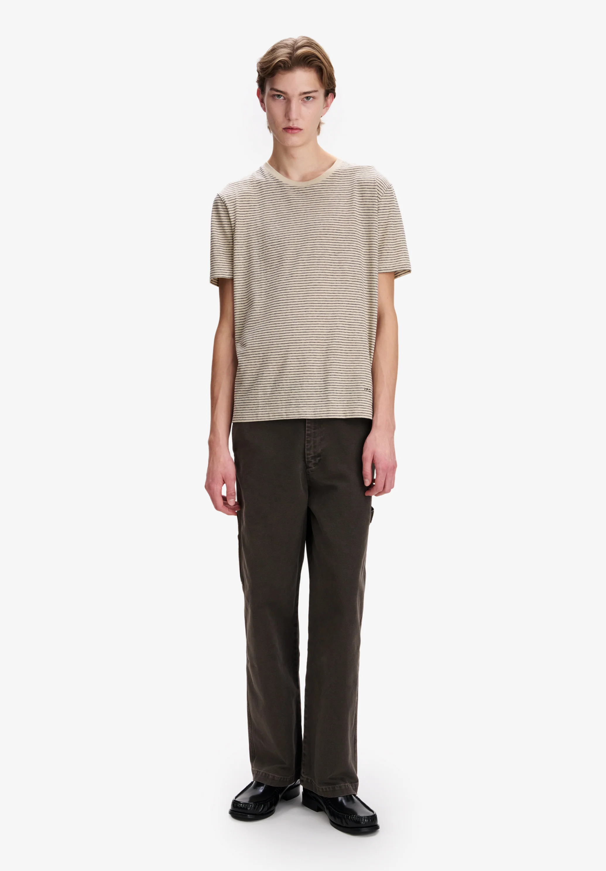 Ecru t-shirt with black stripes - Image 2