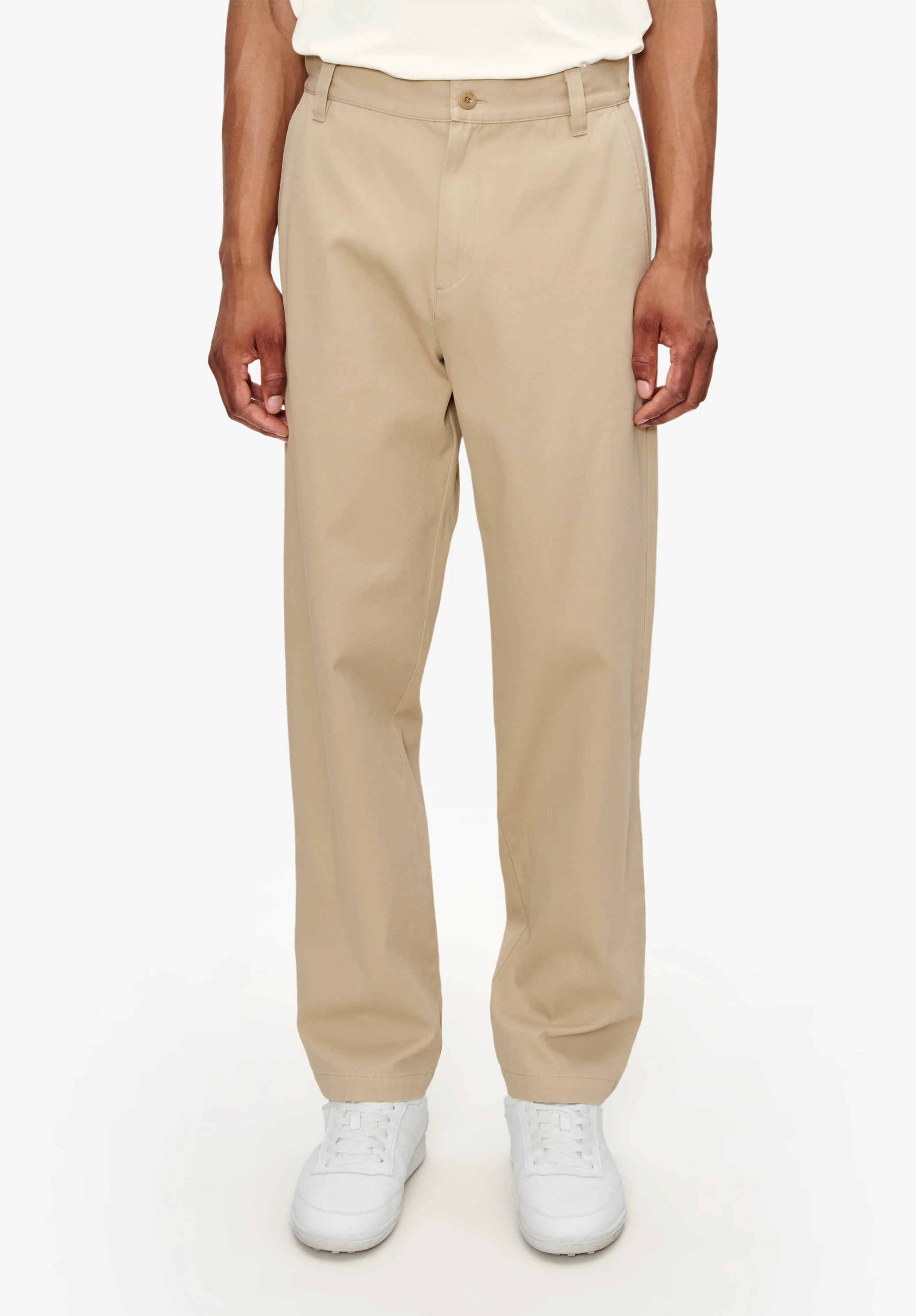 Fitted straight-leg gabardine chinos - Image 4