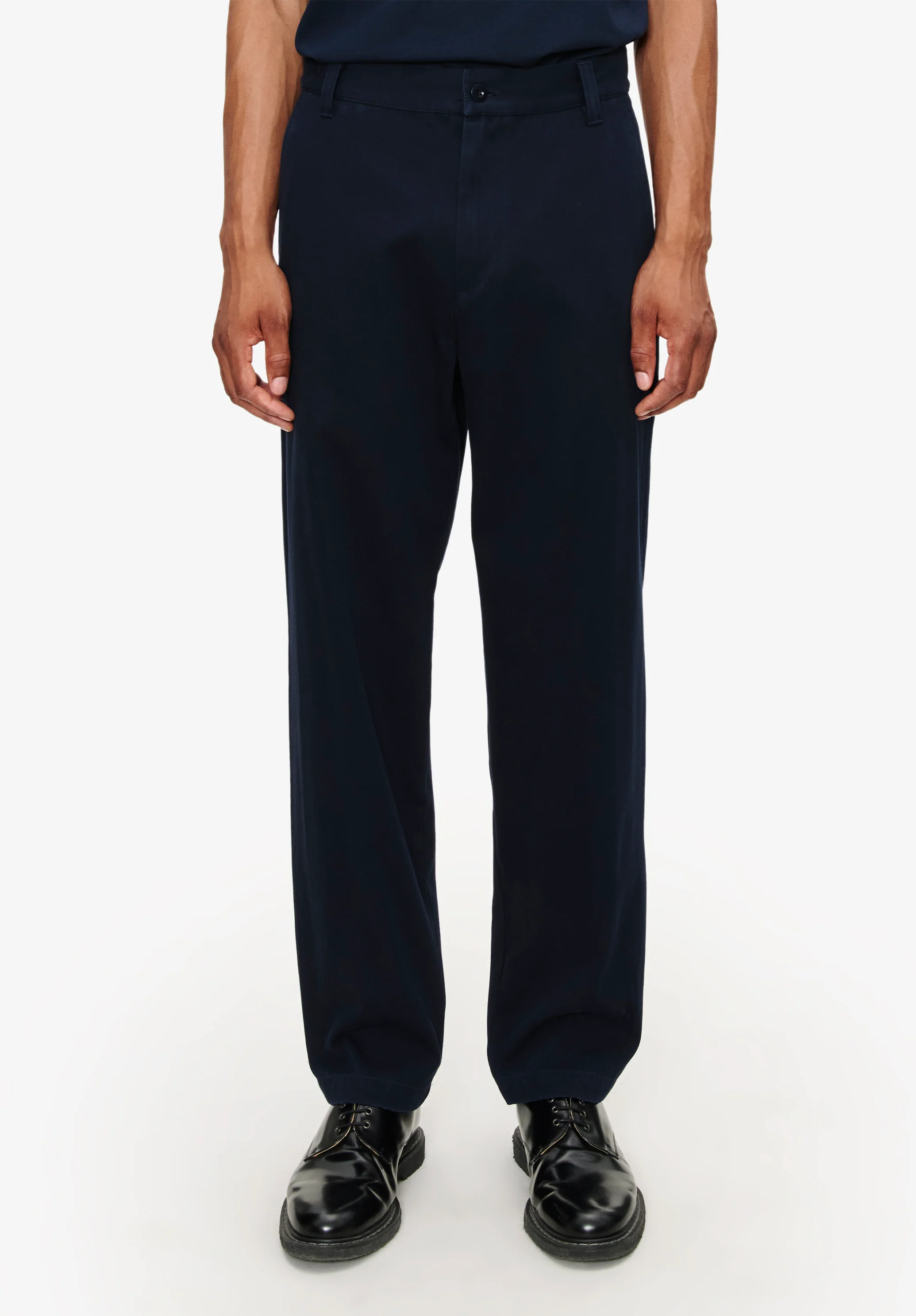 Fitted straight-leg gabardine chinos - Image 3