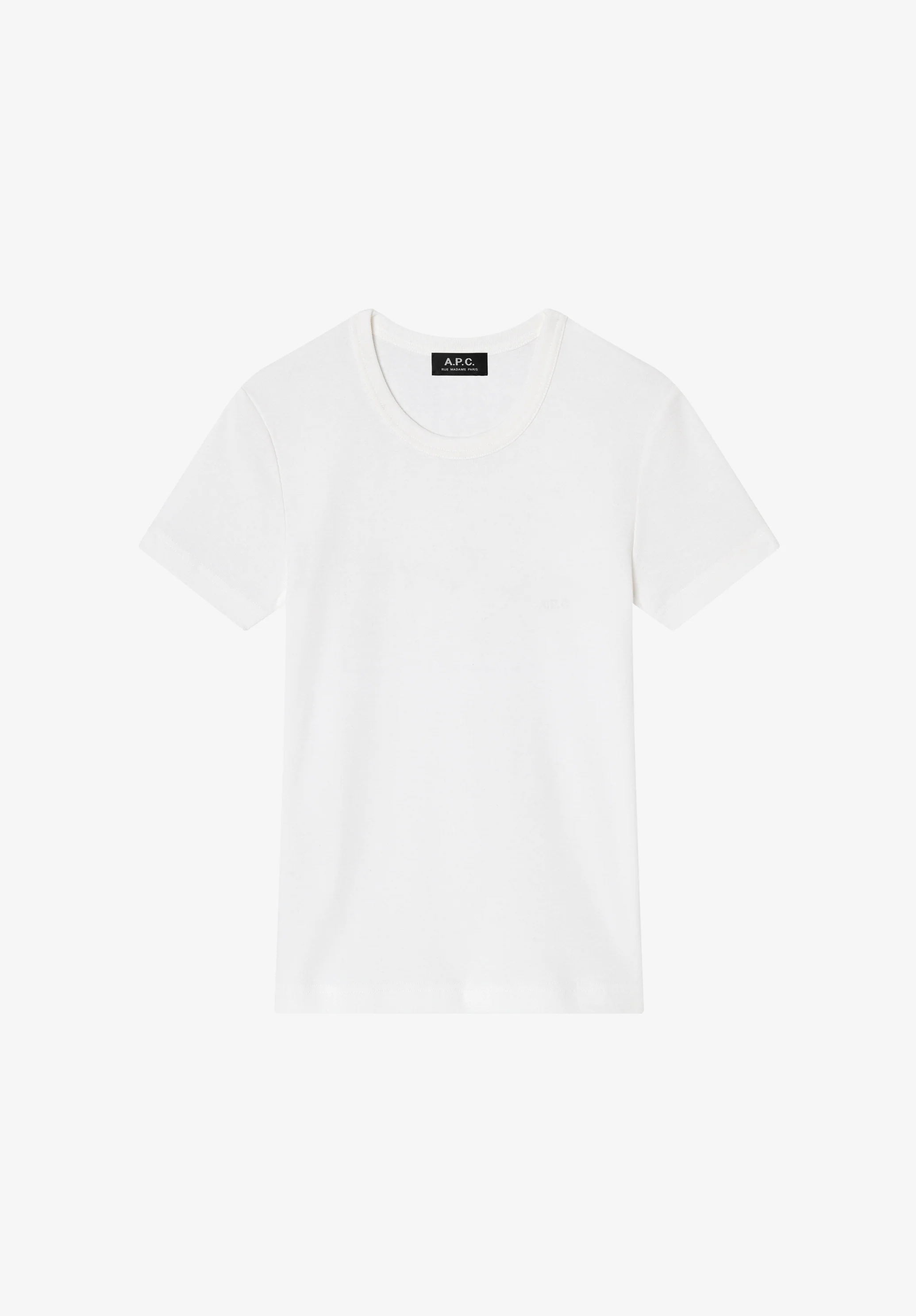 Fitted white organic cotton t-shirt