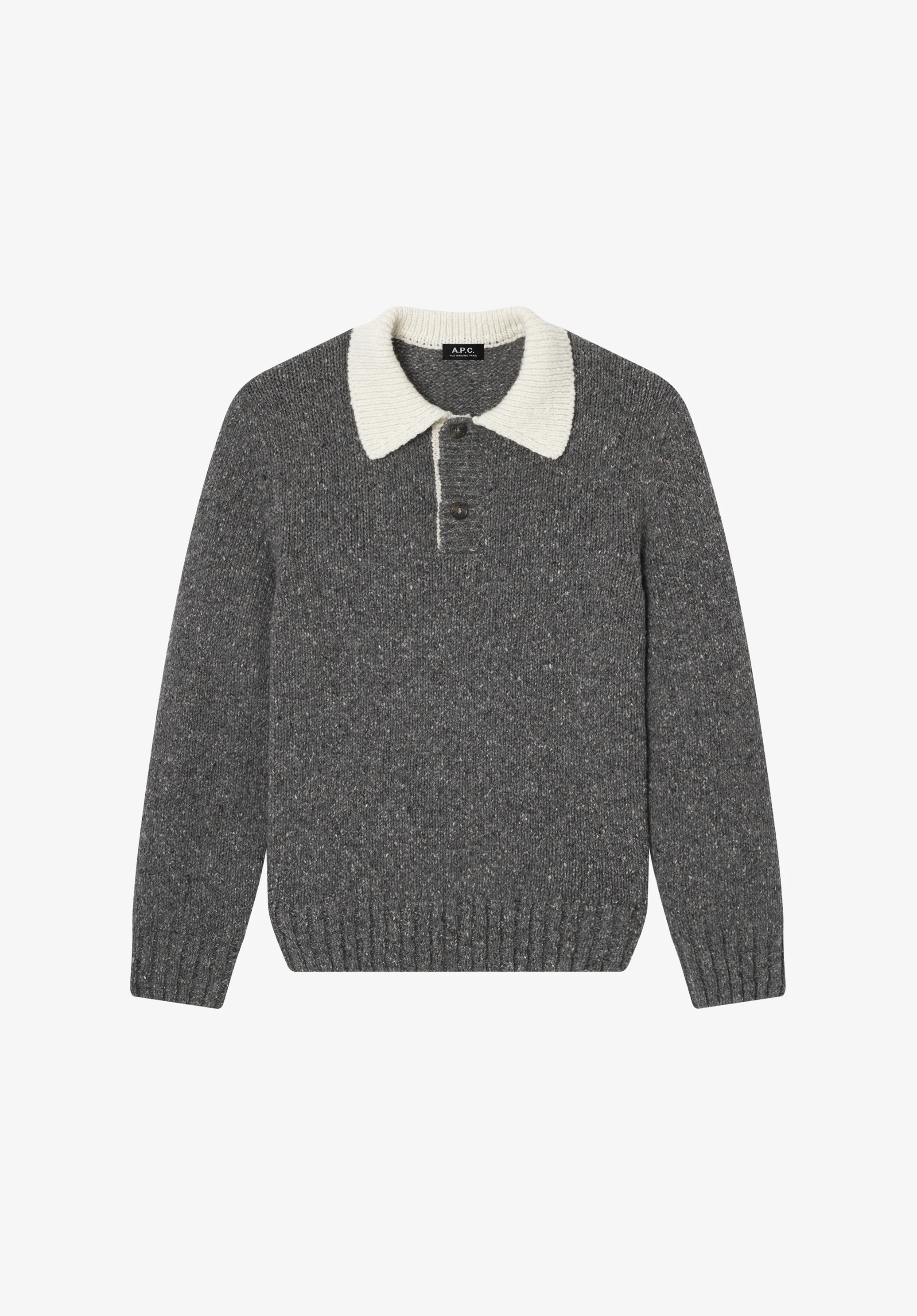 Jumper with contrasting polo shirt collar - Image 5