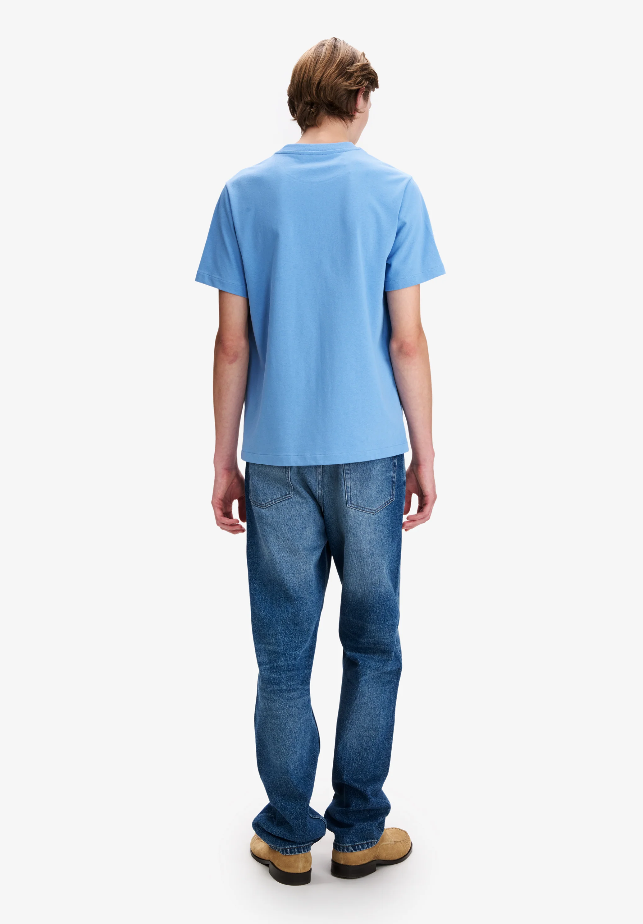 Light blue t-shirt with A.P.C. Rue Madame logo - Image 3