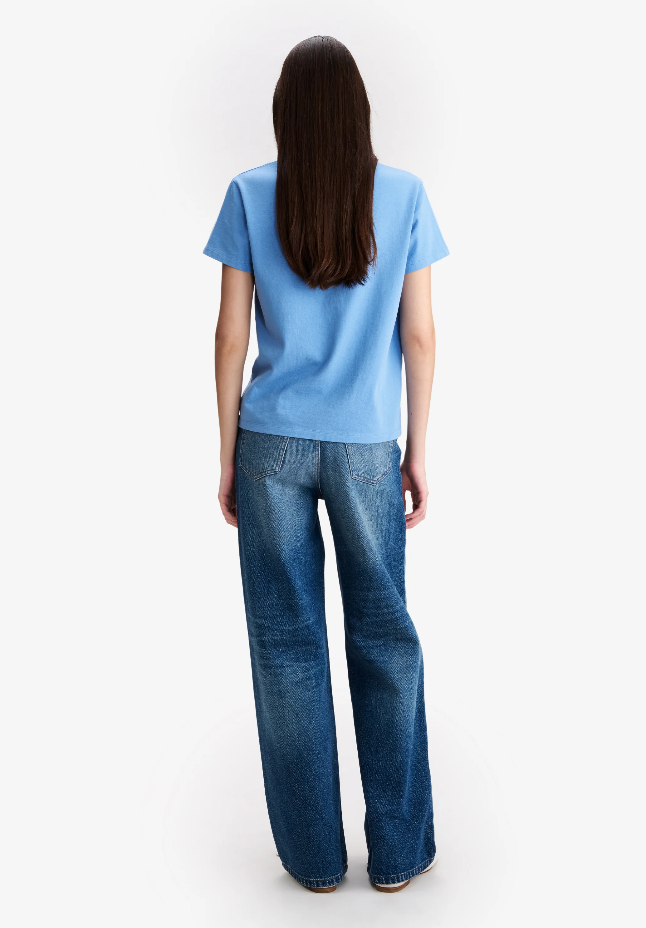 Light blue t-shirt with vintage-effect A.P.C. logo - Image 3