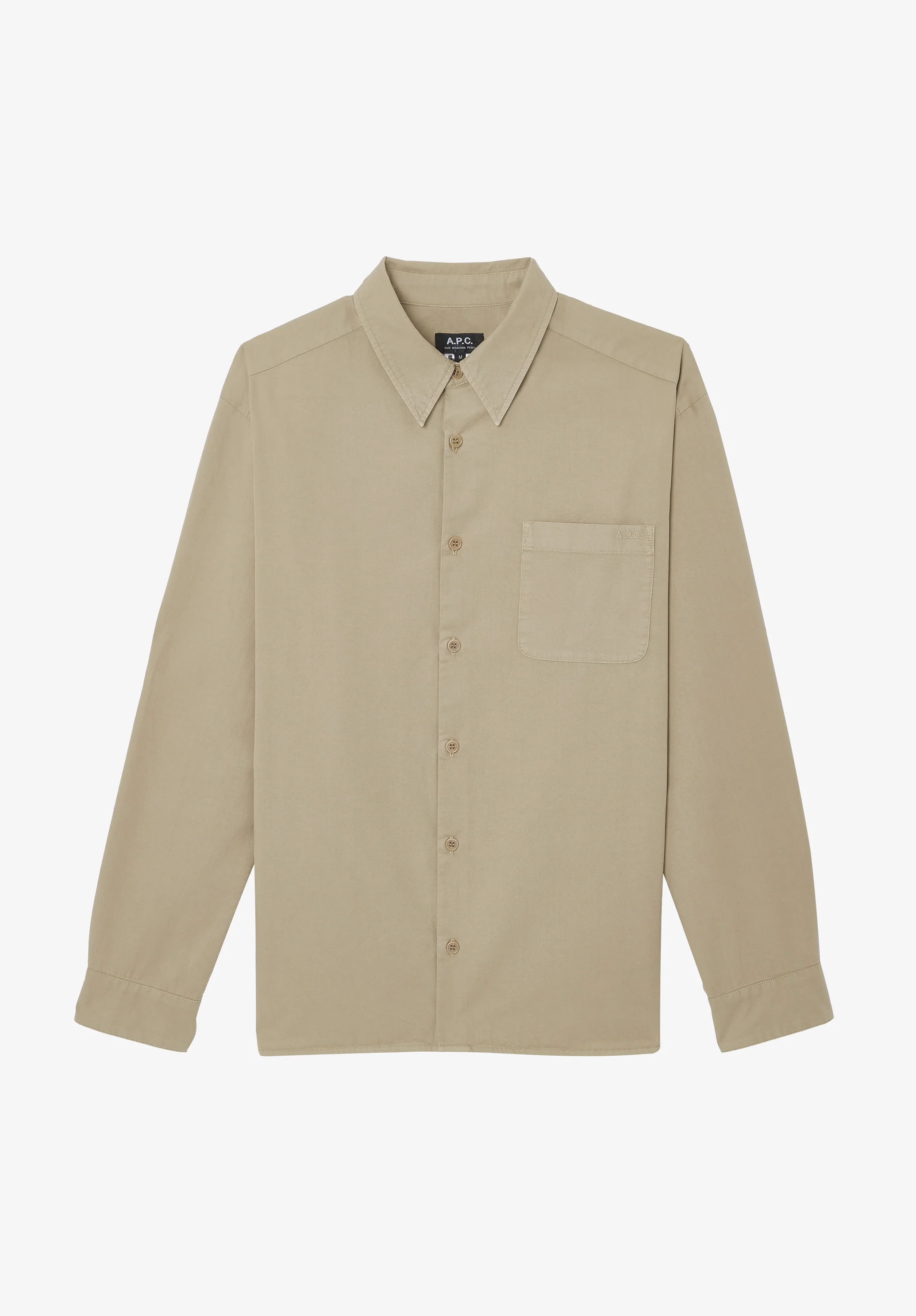 Loose-fit gabardine shirt