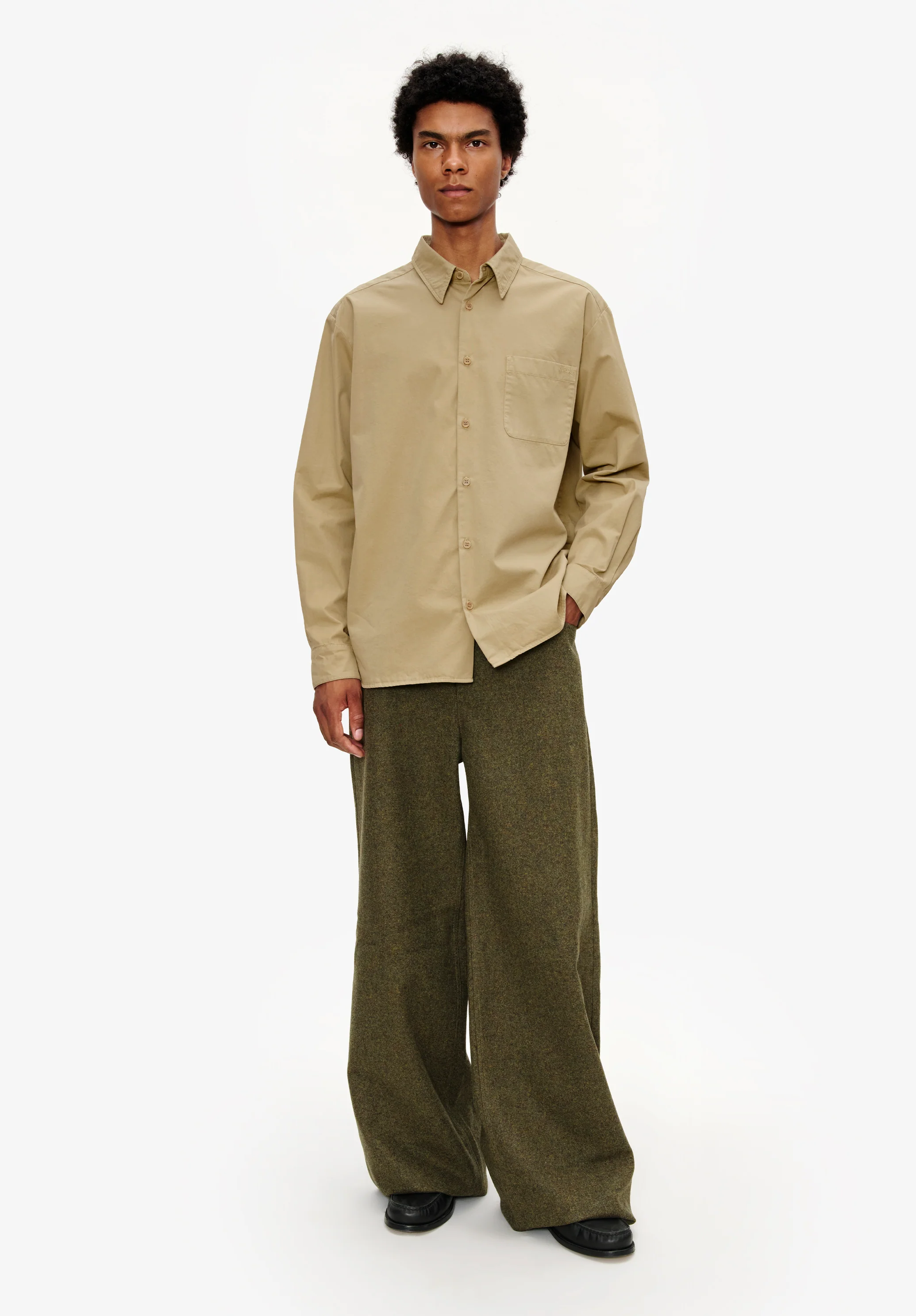 Loose-fit gabardine shirt - Image 2