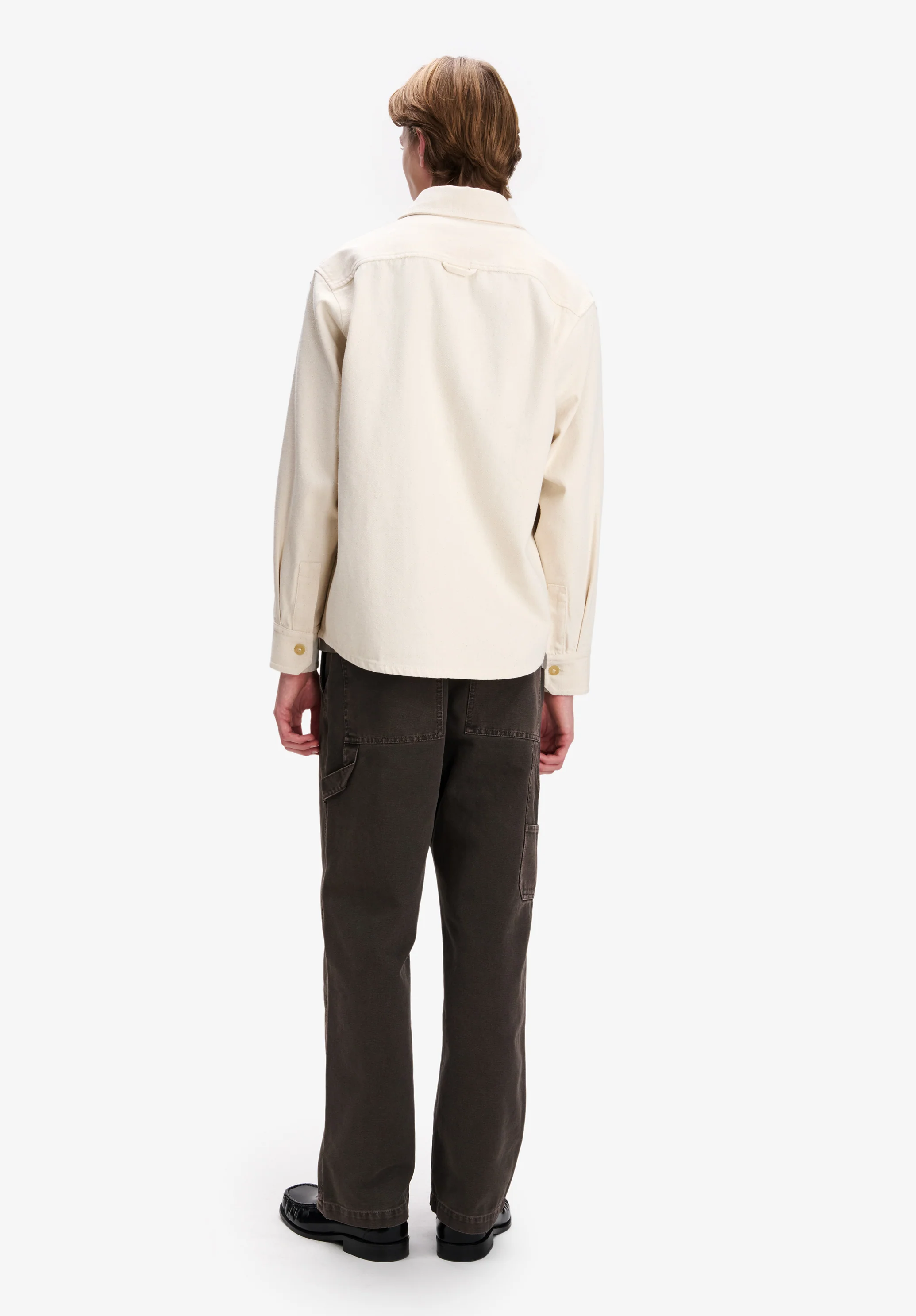 Loose off-white denim overshirt - Image 3