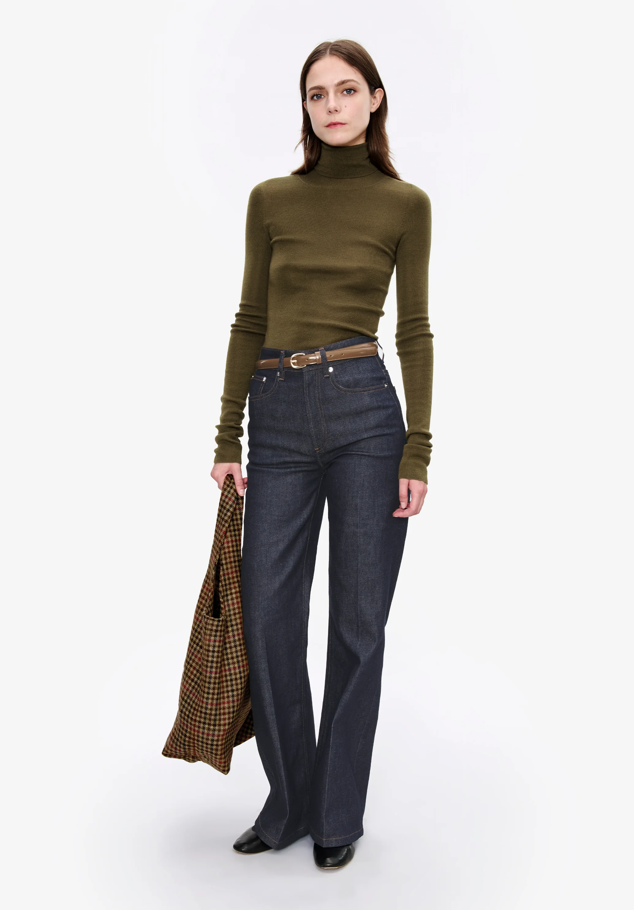 Narrow-rib polo neck jumper - Image 2