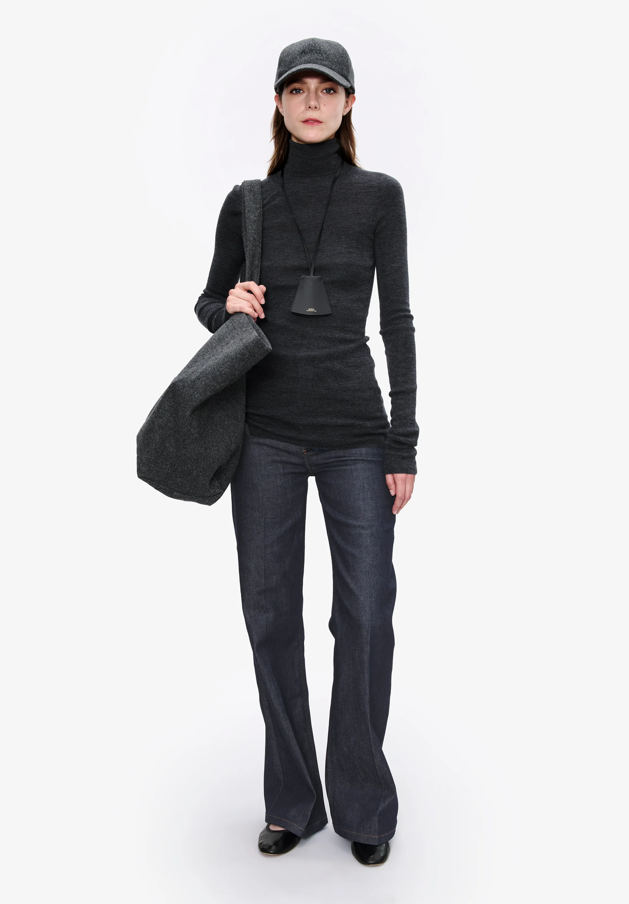 Narrow-rib polo neck jumper - Image 2