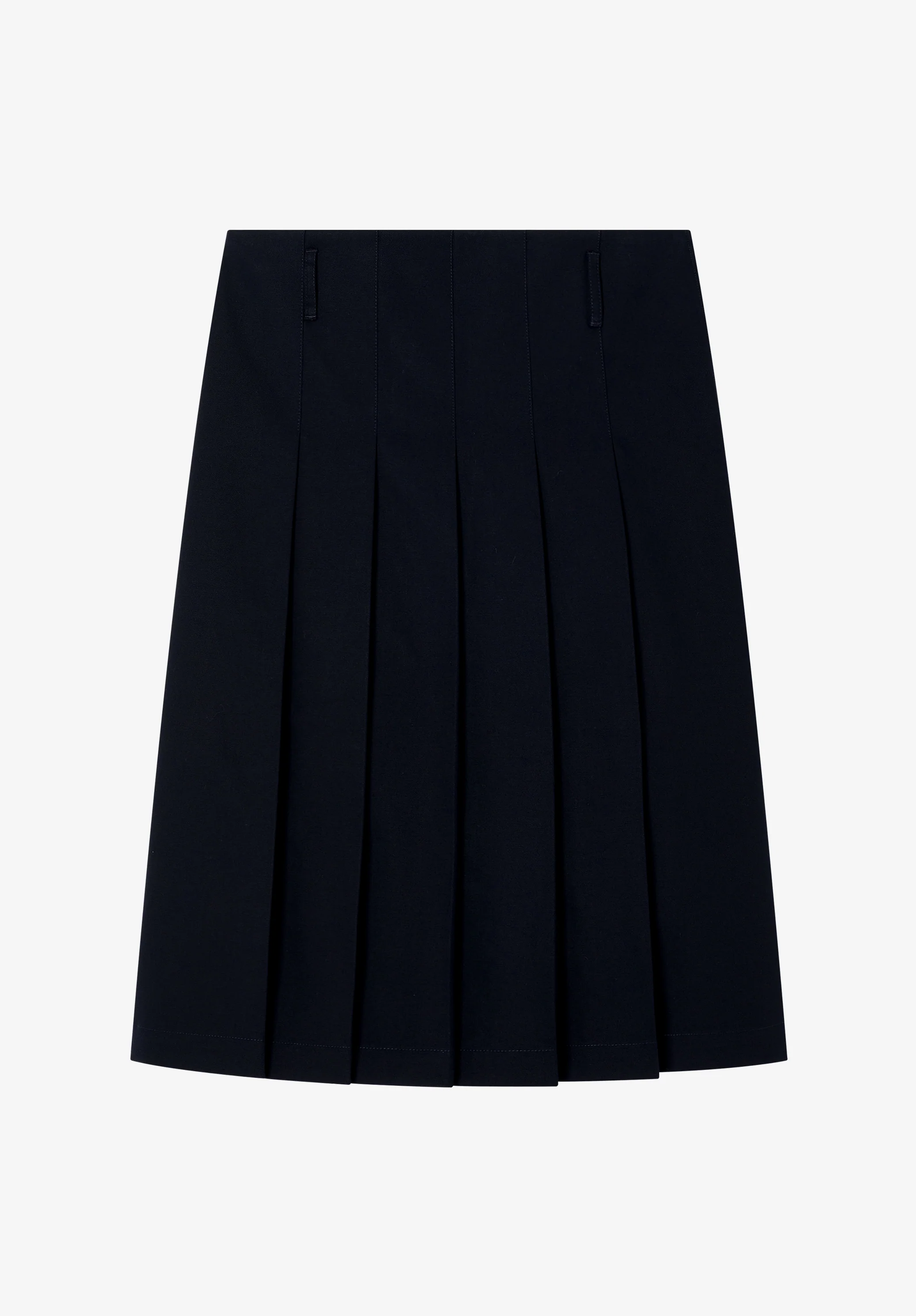 Pleated navy blue skirt