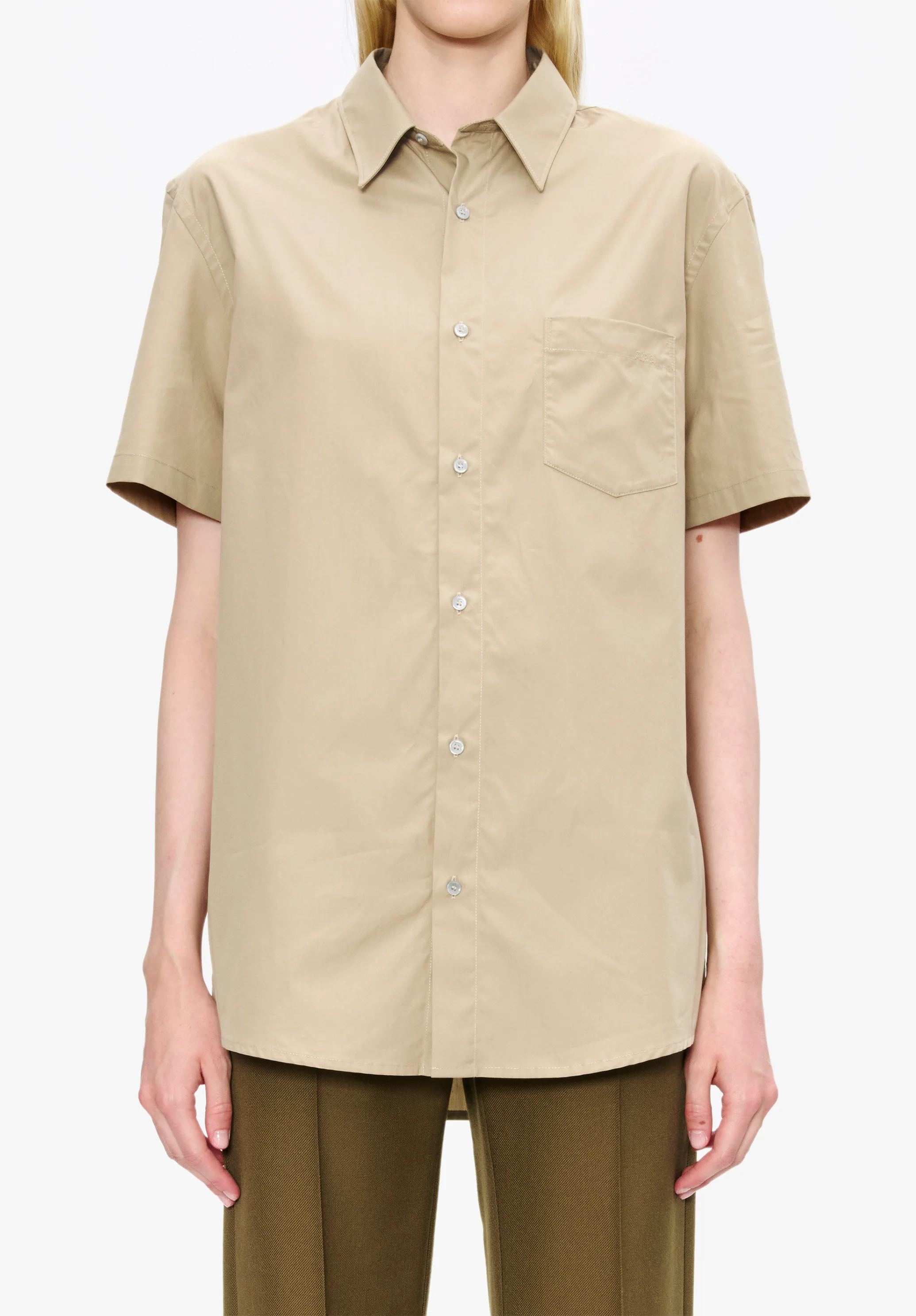 Poplin short-sleeve shirt - Image 7
