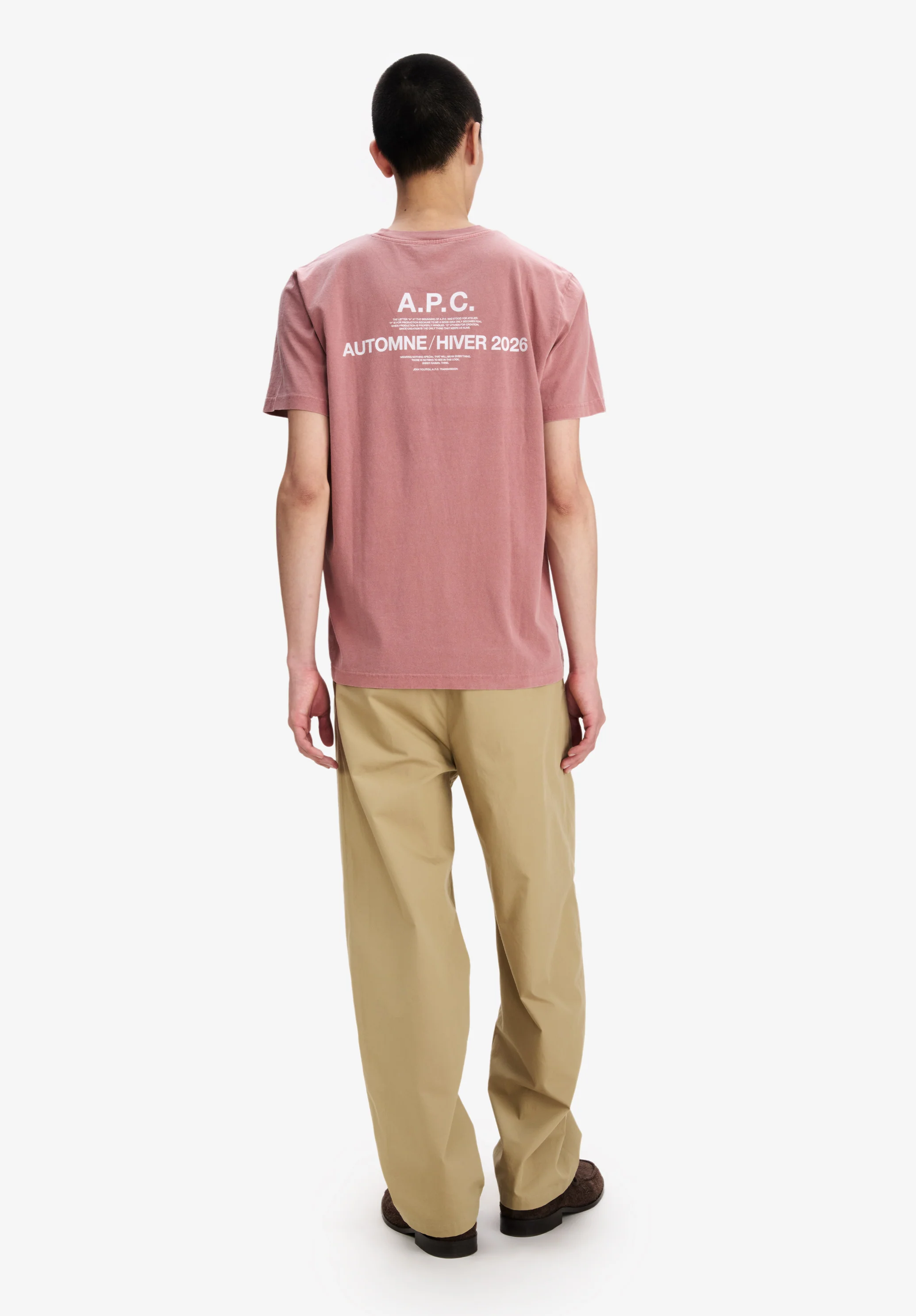 Raspberry pink A.P.C. Autumn 27 t-shirt - Image 3