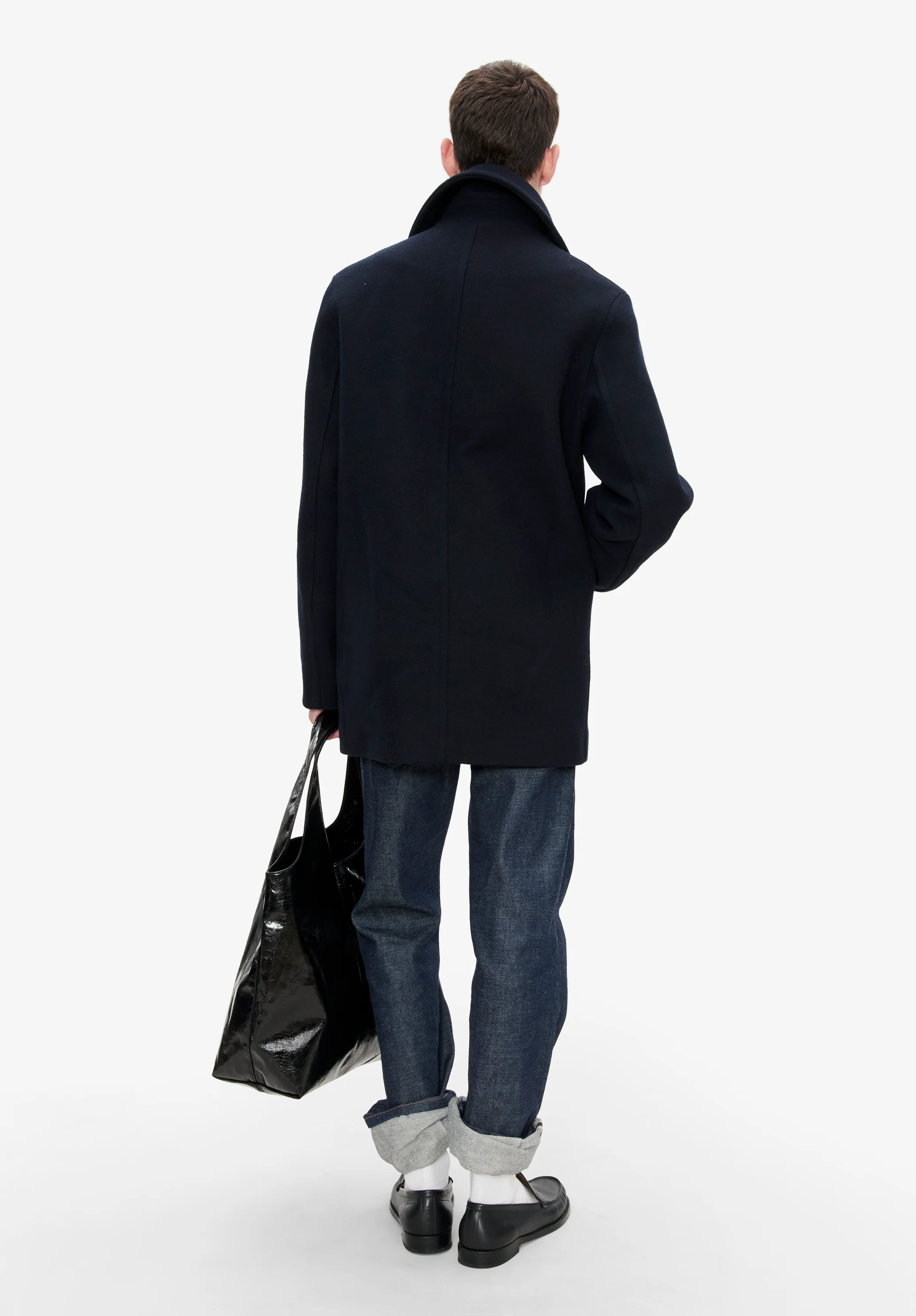 Recycled wool pea coat - Image 5