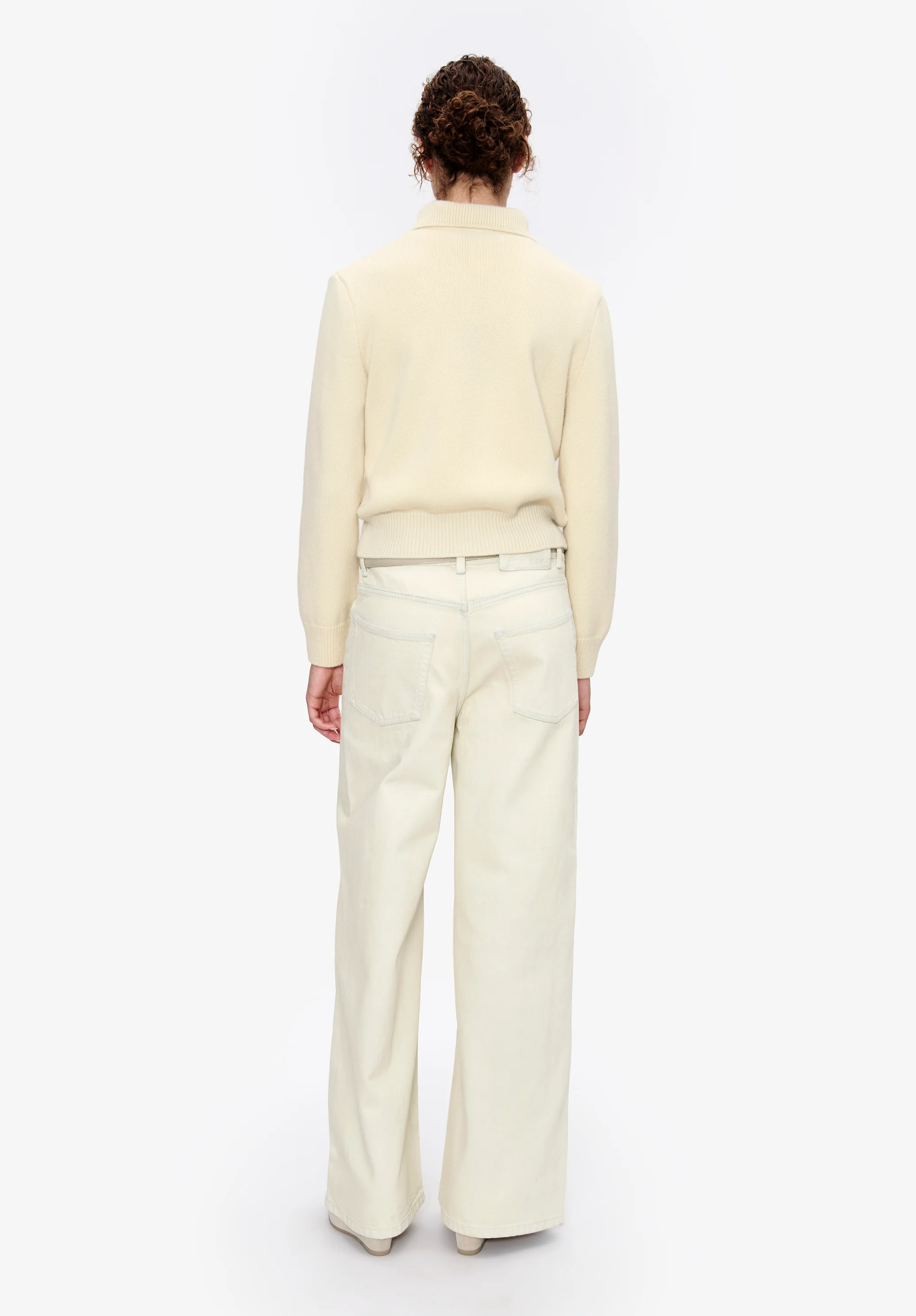 Solid-colour cardigan with polo shirt collar - Image 3