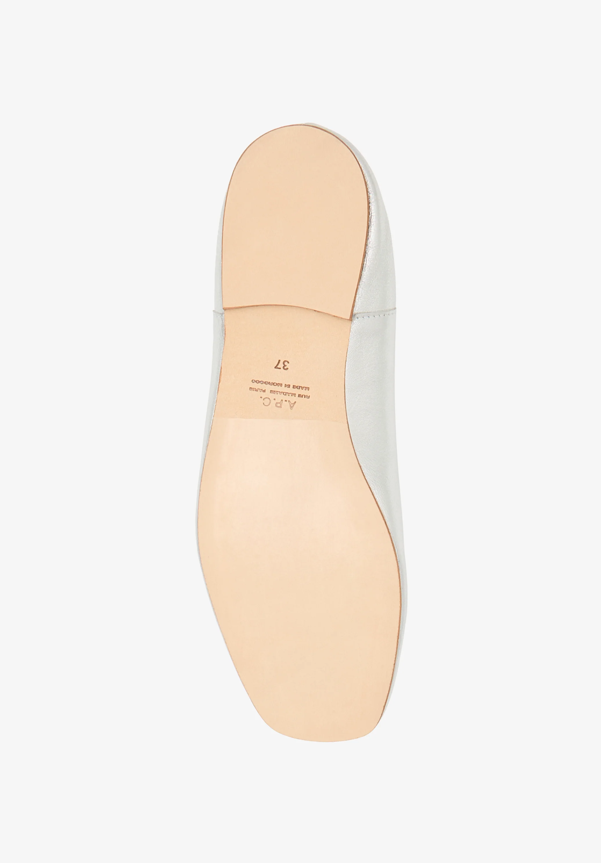 Square-toe leather ballet flats - Image 4
