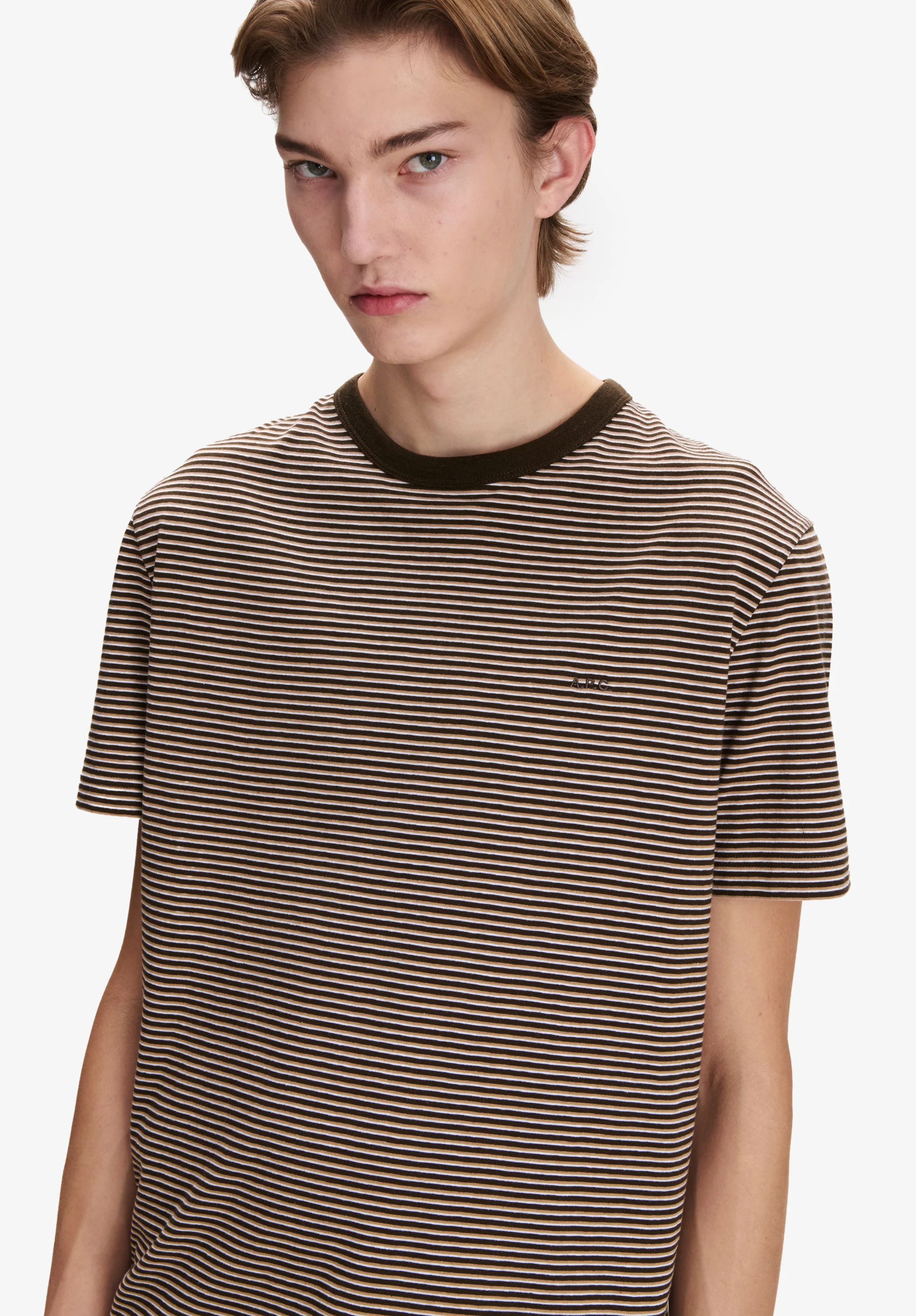 Striped brown t-shirt - Image 4