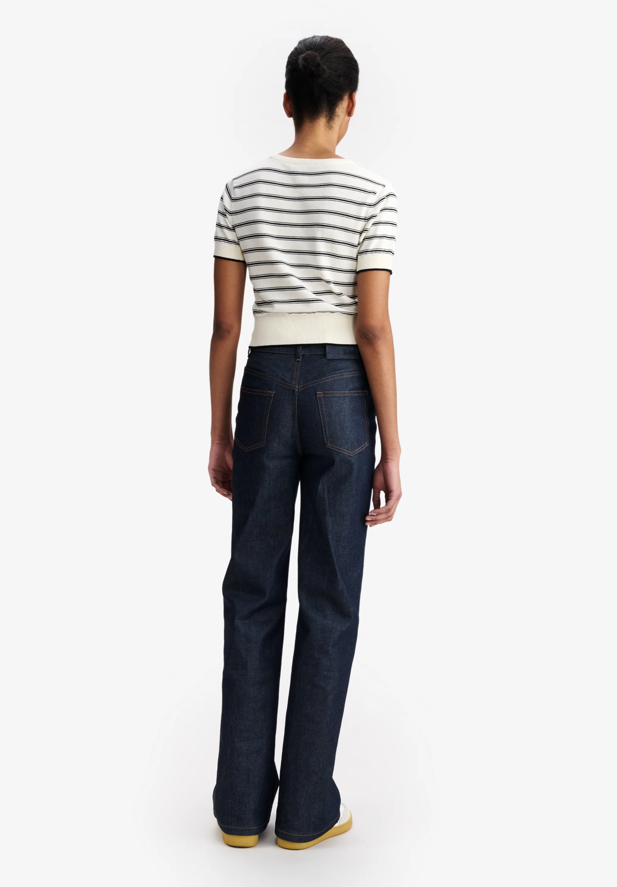 Striped short-sleeve top - Image 3